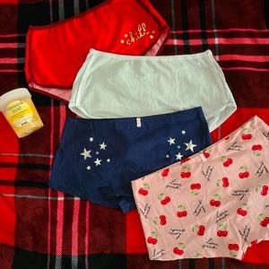 💗NWT💗4 Vs PINK Panties & Body Scrub!